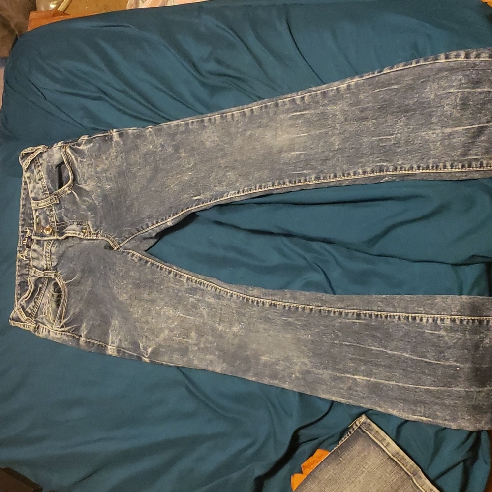 Size 5 Amethyst blue and white jeans